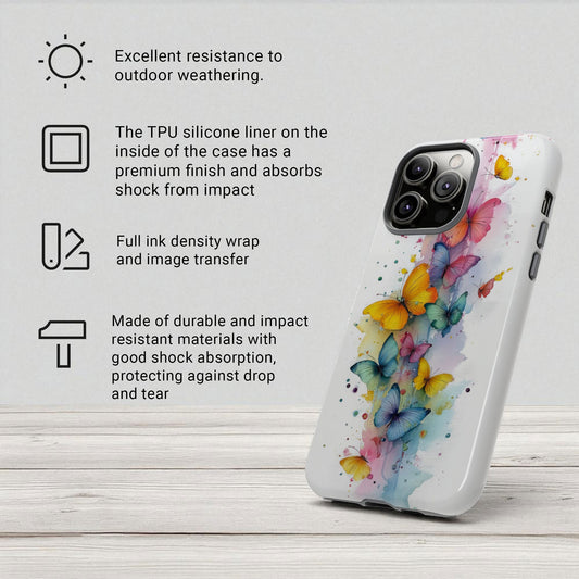 Butterfly Watercolour Design Gifts For Butterfly Lovers Tough Phone Case for Apple iPhone