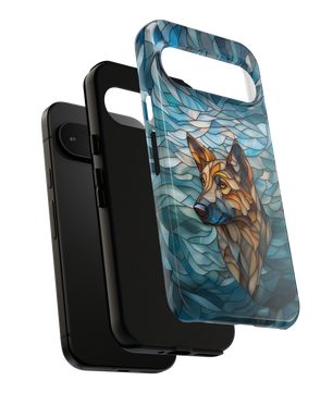 German Shepherd Stained Glass Phone Case -  German Shepherd Gifts - Tough Case for Samsung Galaxy