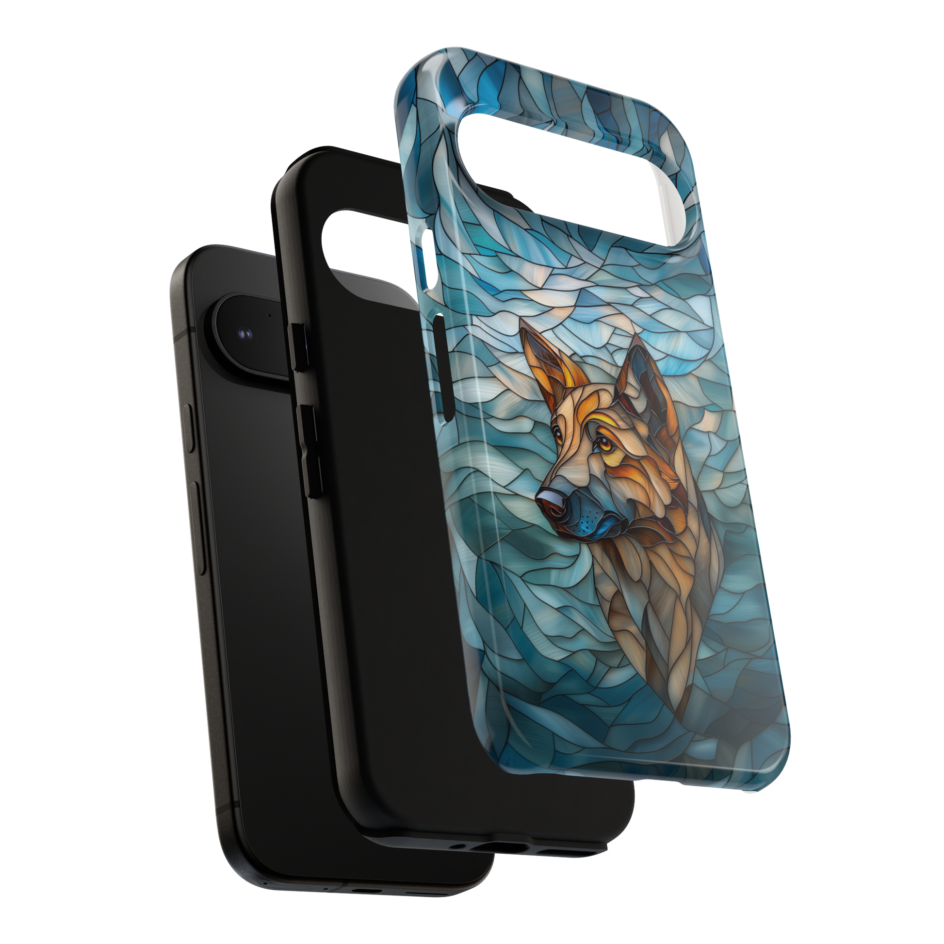 German Shepherd Stained Glass Phone Case -  German Shepherd Gifts - Tough Case for Samsung Galaxy