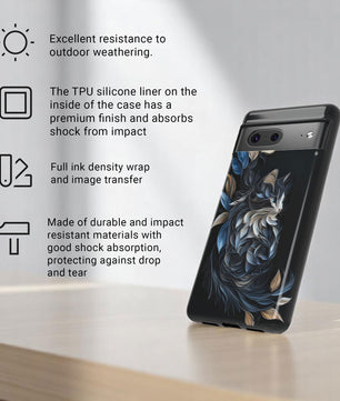 Google Pixel Case -  Black Cat Papper Quilling Style Tough Case