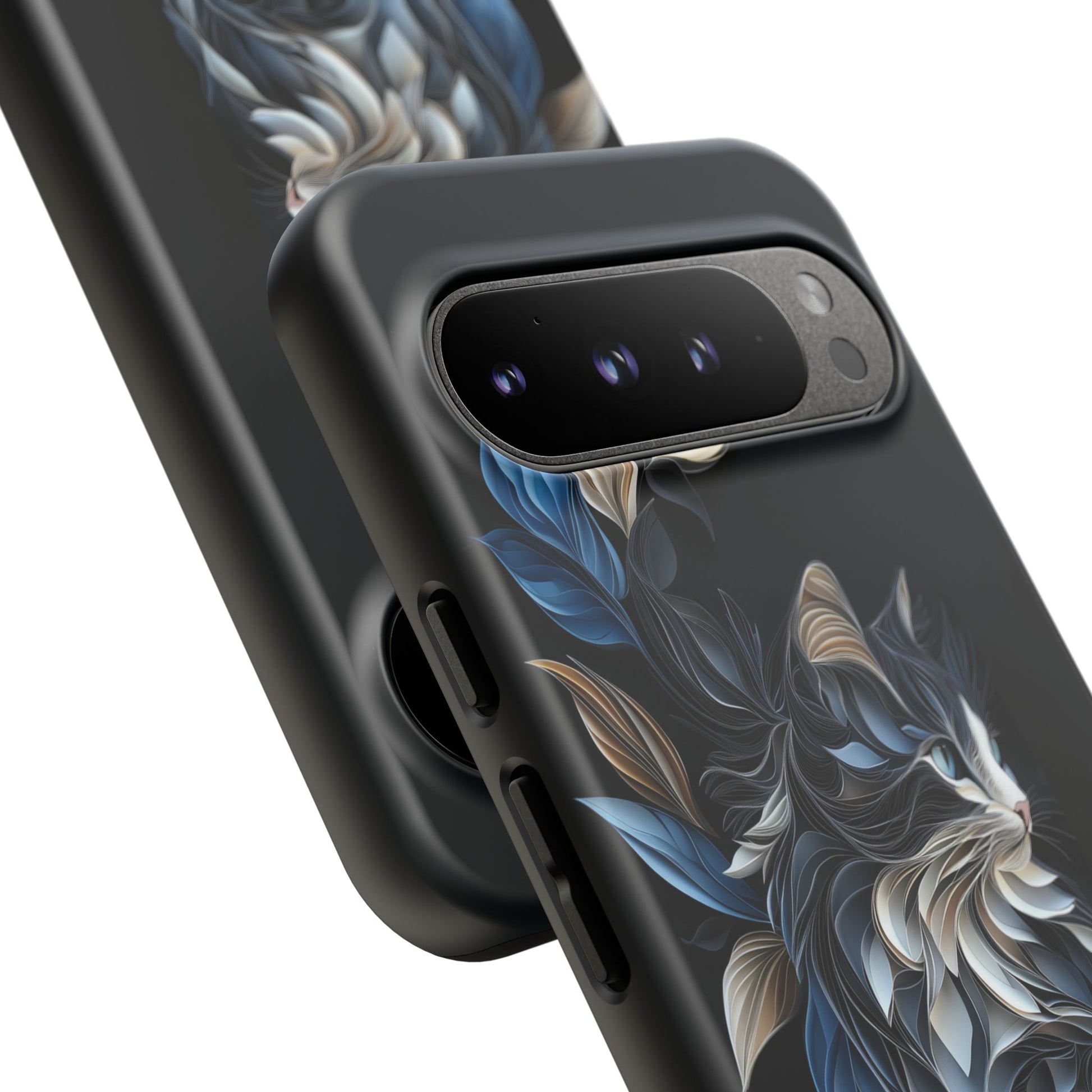 Google Pixel Case -  Black Cat Papper Quilling Style Tough Case
