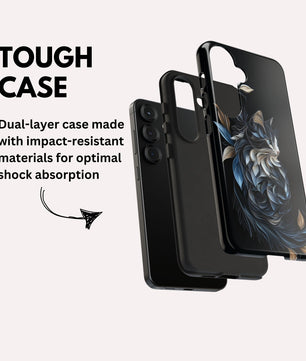 Samsung Case -  Black Cat Papper Quilling Style Tough Case for Samsung Galaxy S25 S24 S23 S22 S21