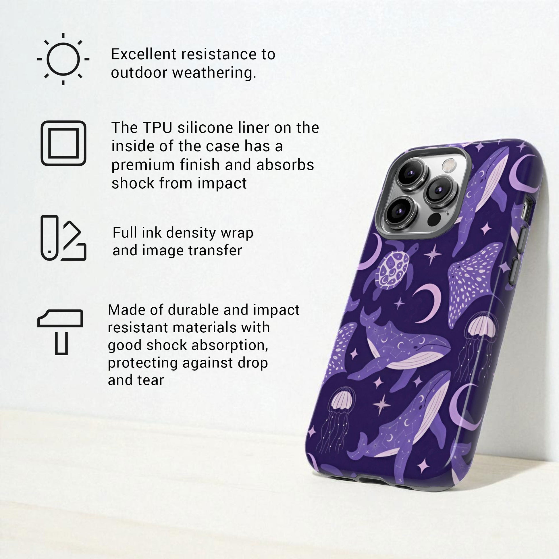 Celestial Sea Theme iPhone Tough Phone Case iPhone 17 16 15 14 Air Pro Max