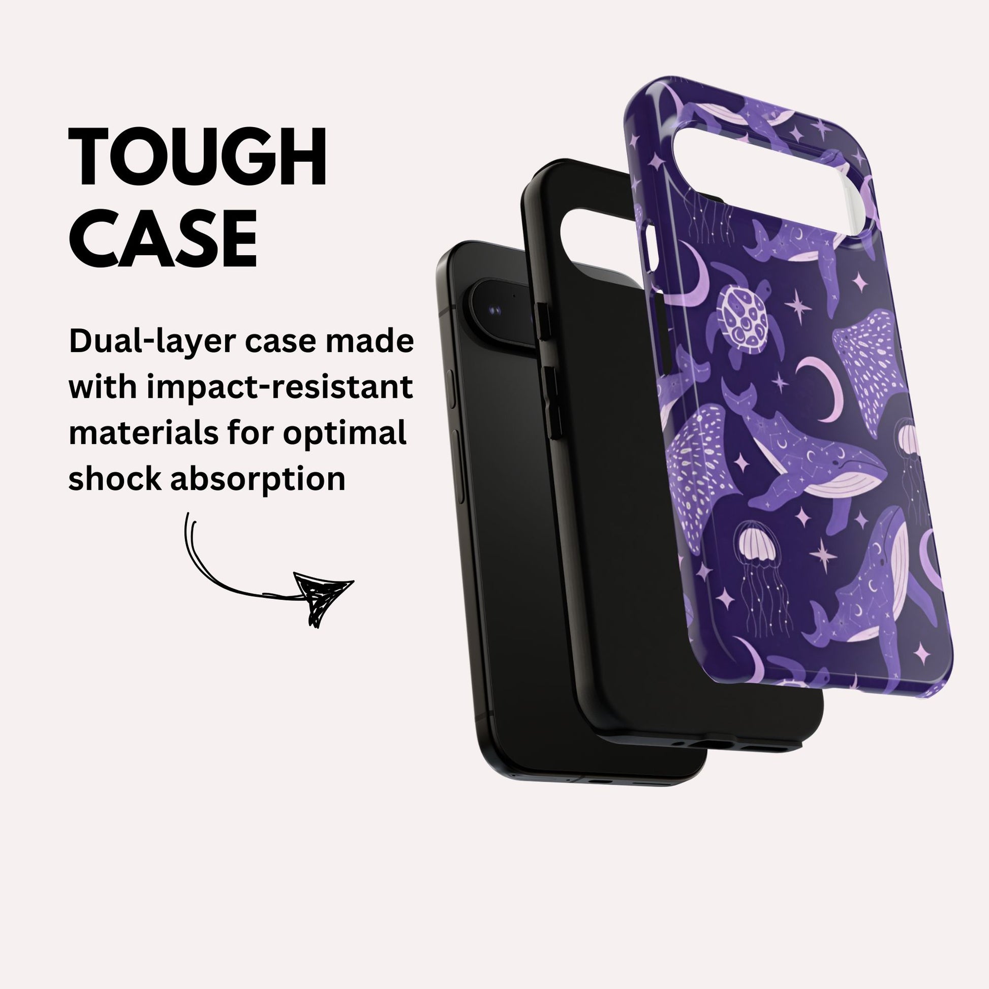 Celestial Sea Theme Google Pixel Tough Phone Case 9 8 7 6 5 4