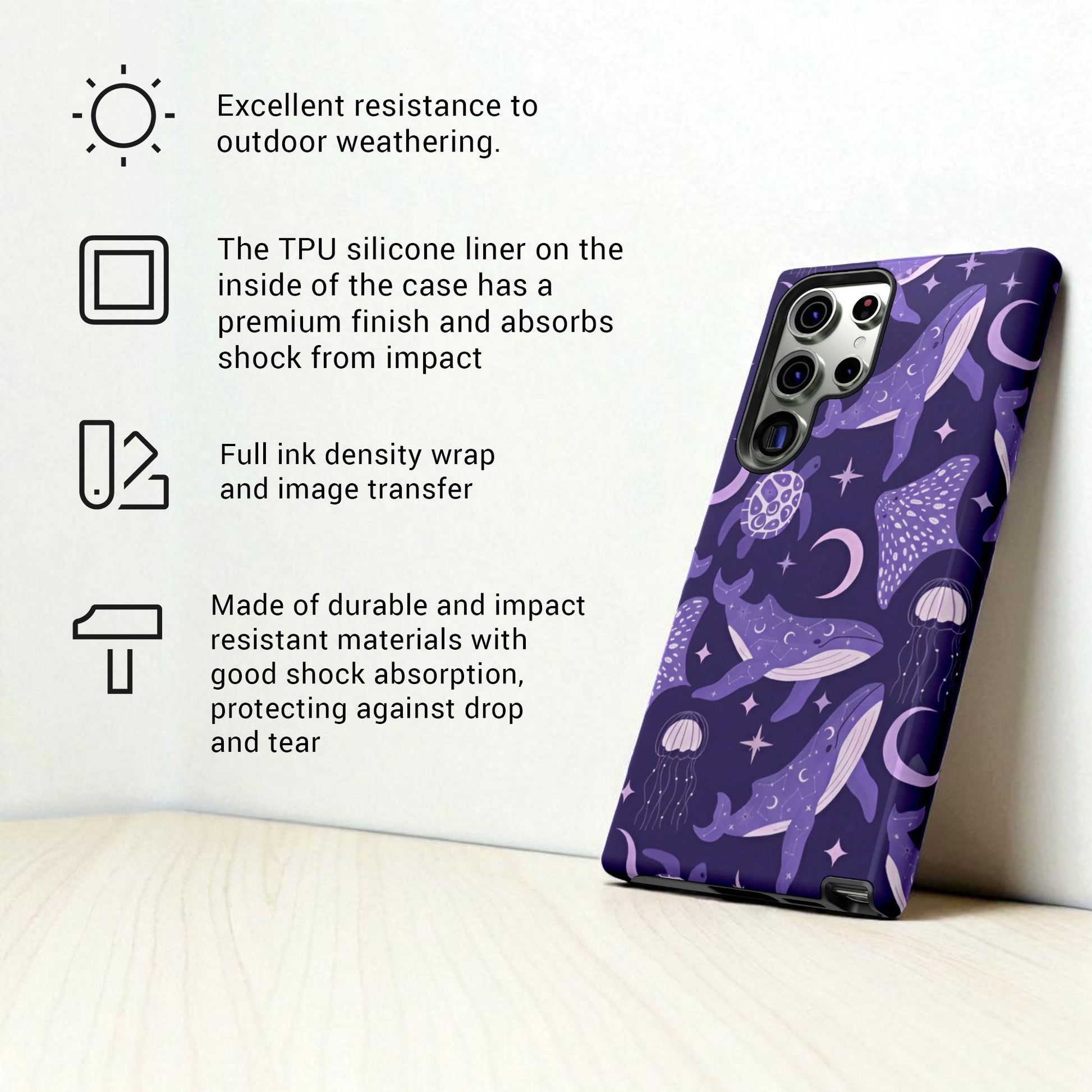 Celestial Sea Theme Samsung Galaxy Tough Phone Case S25 S24 S23 S22