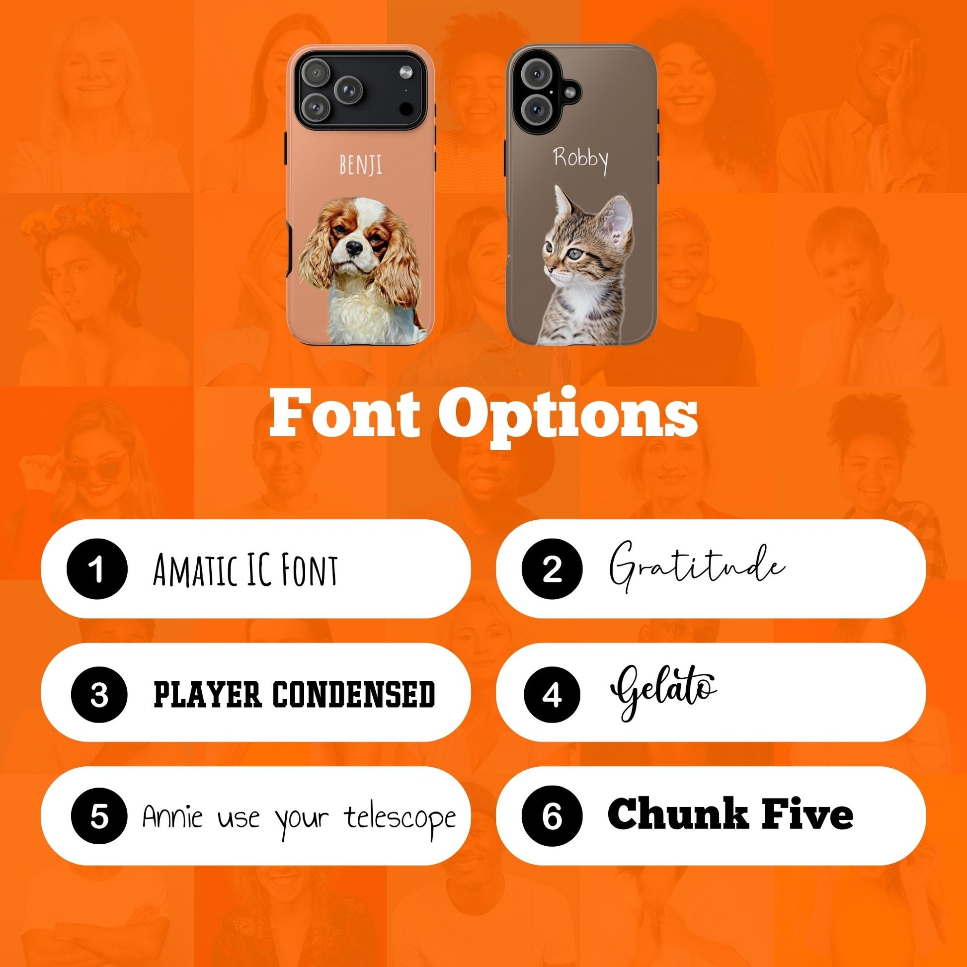 Personalised Dog Phone Case with Photo + Name Portrait for iPhone 17 16 15 14 13