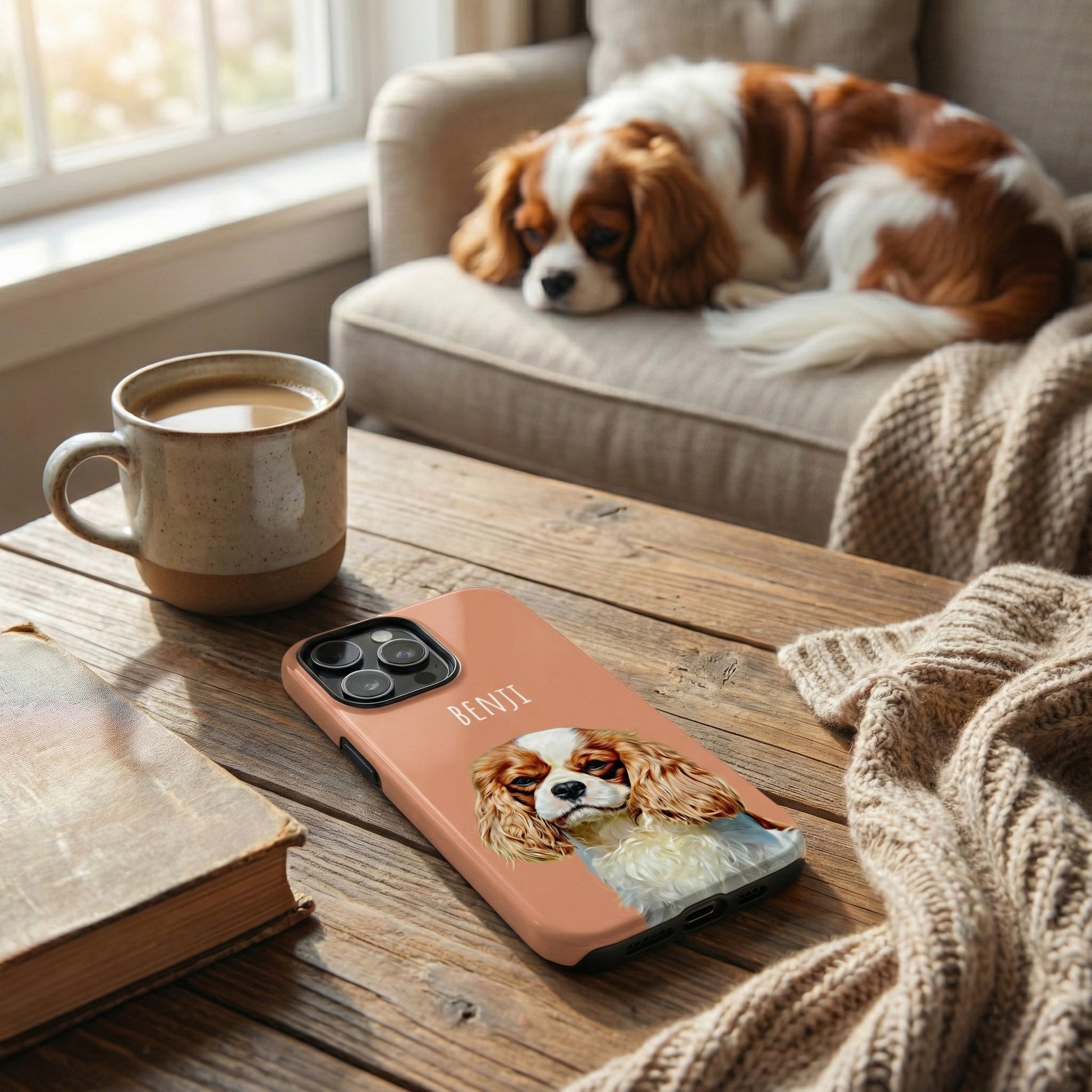 Personalised Dog Phone Case with Photo + Name Portrait for iPhone 17 16 15 14 13