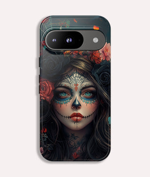 Day of The Dead Phone Case, Sugar Skull, Dia de los Muertos - Tough Case for Google Pixel