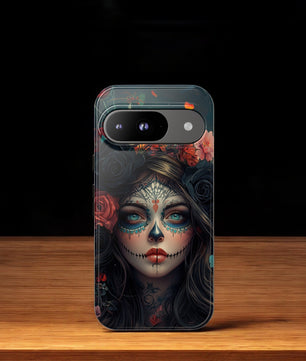Day of The Dead Phone Case, Sugar Skull, Dia de los Muertos - Tough Case for Google Pixel