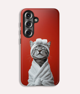 Samsung  Phone Case - Cute Tabby Cat Day Spar - Tough Case for Samsung Galaxy