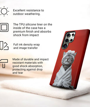 Samsung  Phone Case - Cute Tabby Cat Day Spar - Tough Case for Samsung Galaxy