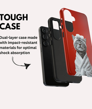 Samsung  Phone Case - Cute Tabby Cat Day Spar - Tough Case for Samsung Galaxy