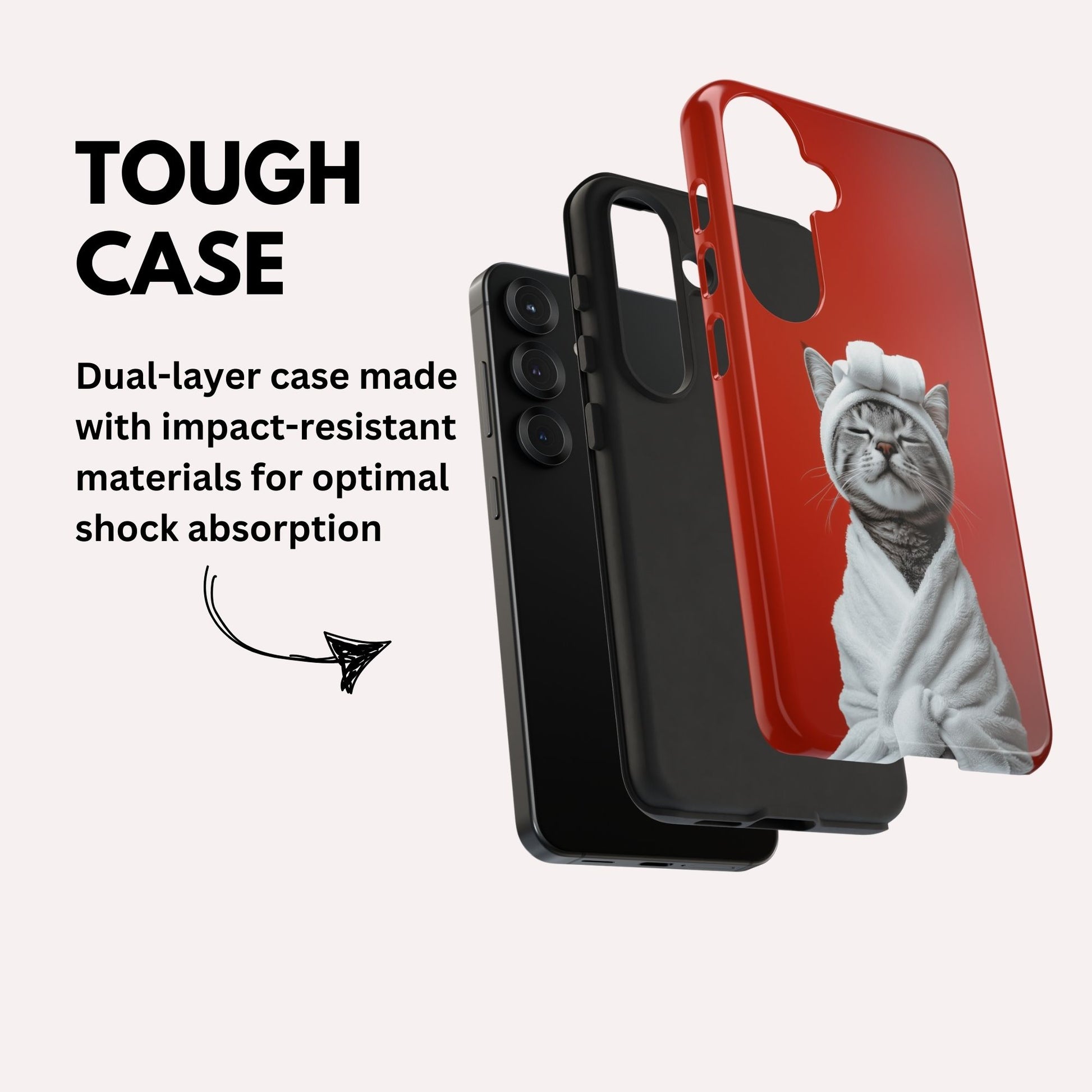 Samsung  Phone Case - Cute Tabby Cat Day Spar - Tough Case for Samsung Galaxy