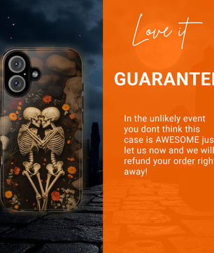 Romantic Gothic Phone Case Skeleton Themed Case - Forever Love - for iPhone