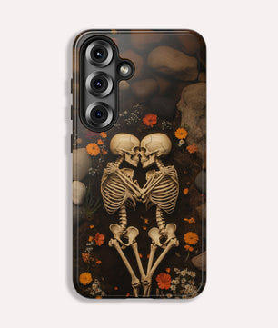 Romantic Gothic Phone Case Skeleton Themed Case - Forever Love Tough Case for Samsung Galaxy