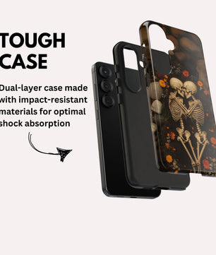 Romantic Gothic Phone Case Skeleton Themed Case - Forever Love Tough Case for Samsung Galaxy