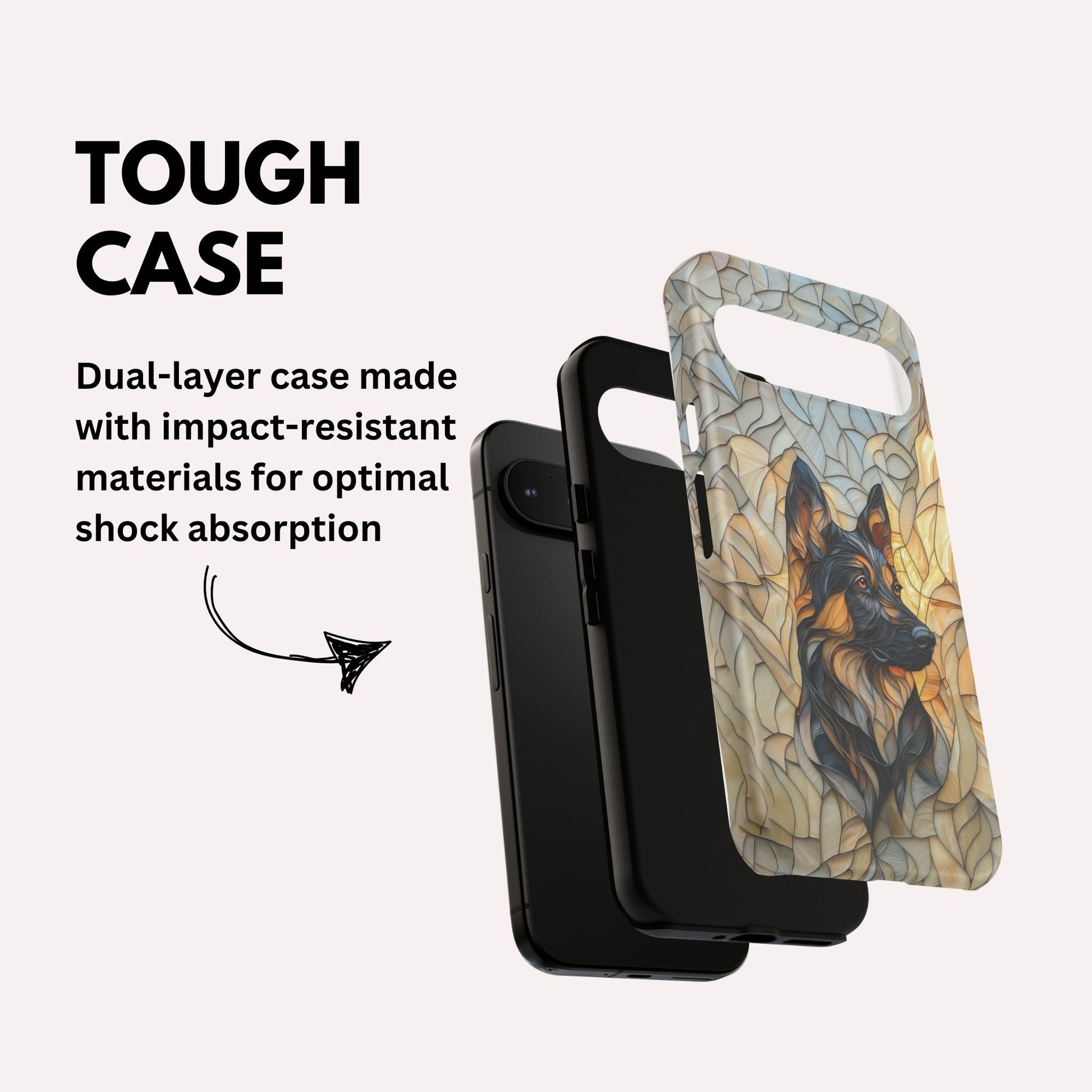 German Shepherd Stain Glass Effect Google Pixel Tough Case for Google Pixel