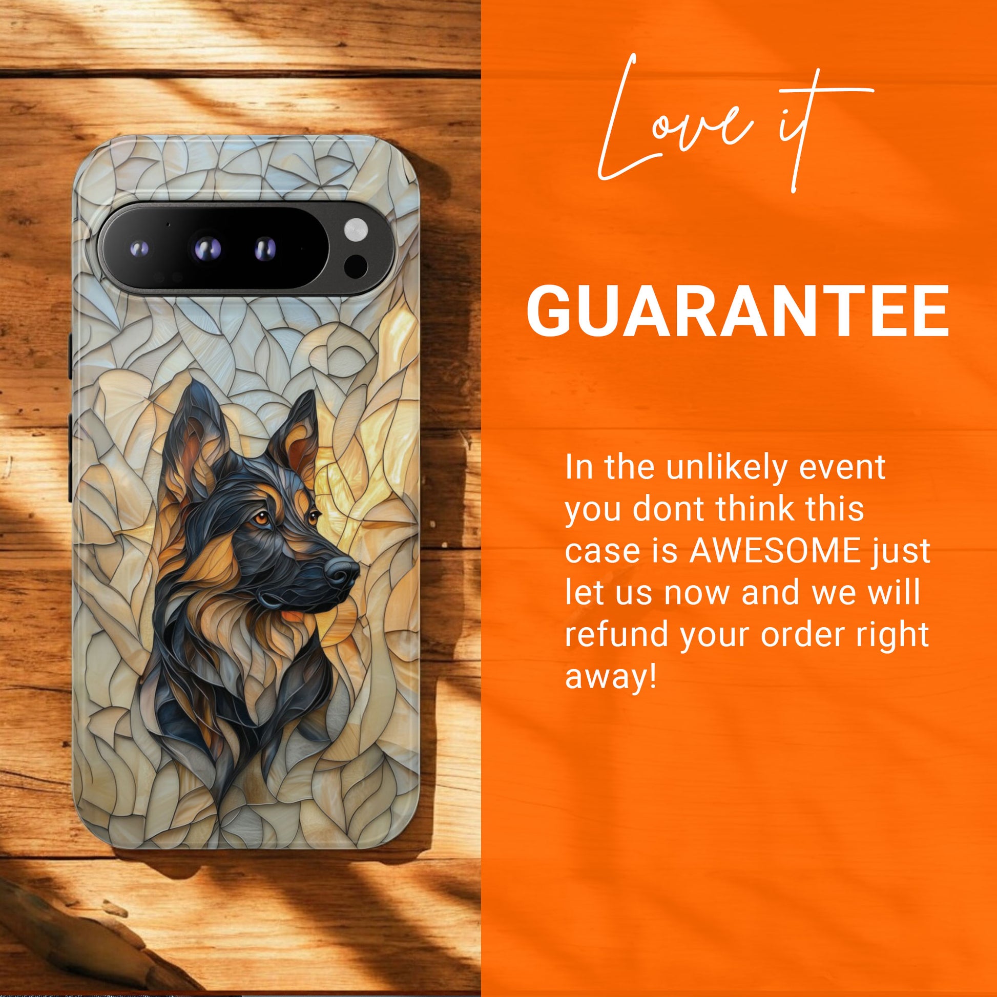 German Shepherd Stain Glass Effect Google Pixel Tough Case for Google Pixel