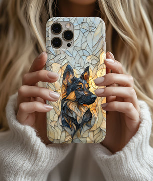 German Shepherd Stain Glass Effect Iphone Tough Case for iPhone