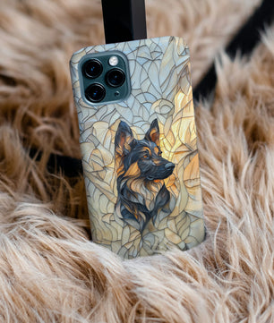 German Shepherd Stain Glass Effect Iphone Tough Case for iPhone