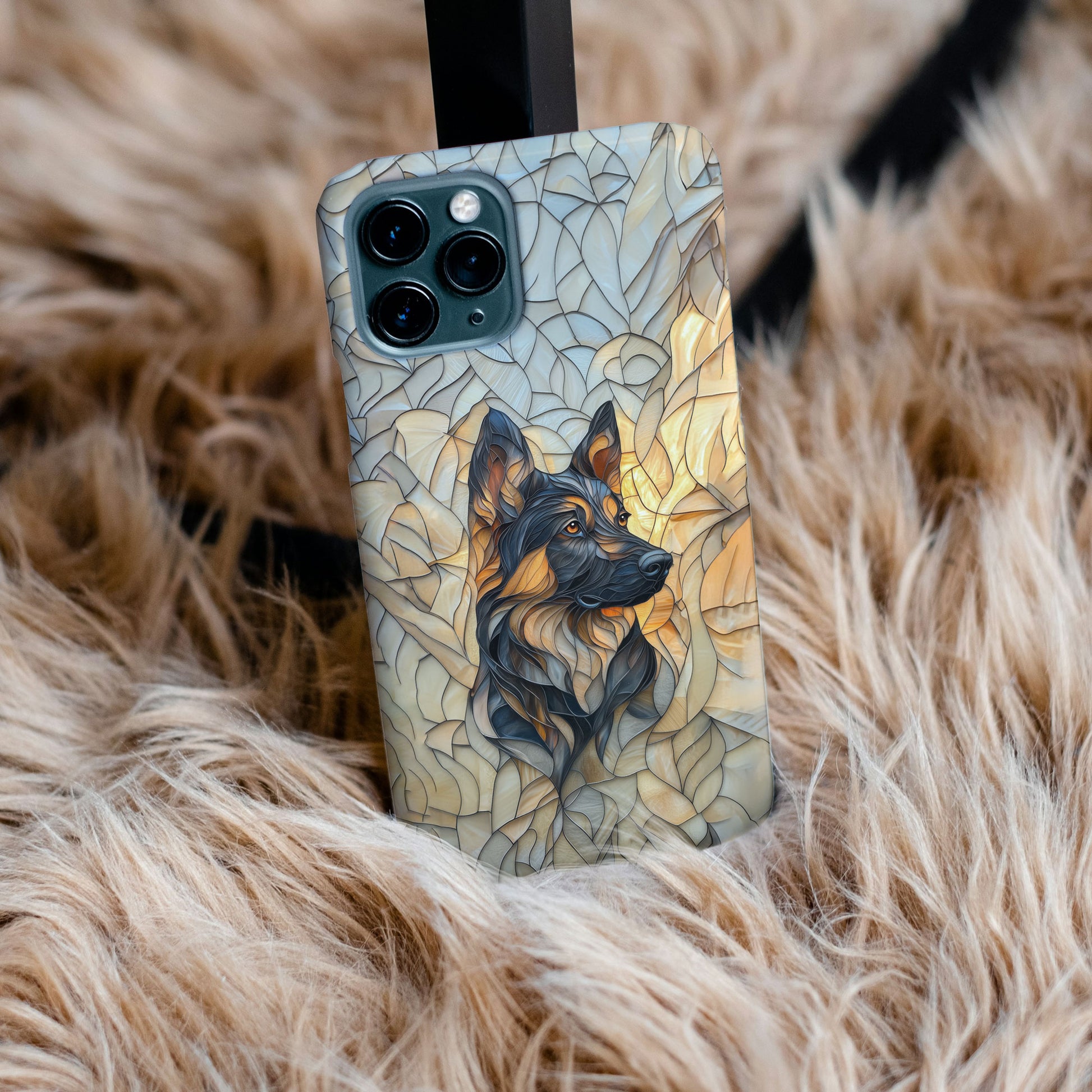 German Shepherd Stain Glass Effect Iphone Tough Case for iPhone