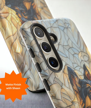 German Shepherd Stain Glass Effect Iphone Tough Case for Samsung Galaxy