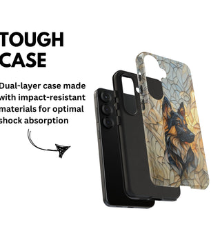 German Shepherd Stain Glass Effect Iphone Tough Case for Samsung Galaxy