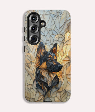 German Shepherd Stain Glass Effect Iphone Tough Case for Samsung Galaxy