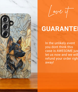 German Shepherd Stain Glass Effect Iphone Tough Case for Samsung Galaxy