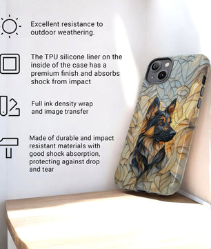 German Shepherd Stain Glass Effect Iphone Tough Case for iPhone