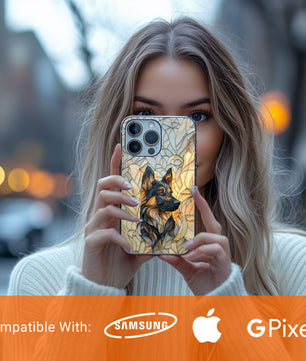 German Shepherd Stain Glass Effect Iphone Tough Case for iPhone