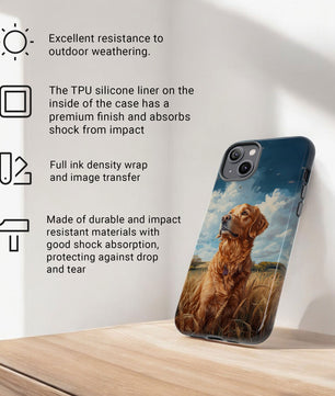Golden Retriever Phone Case - Golden Retriever Gifts - Tough Case for iPhone