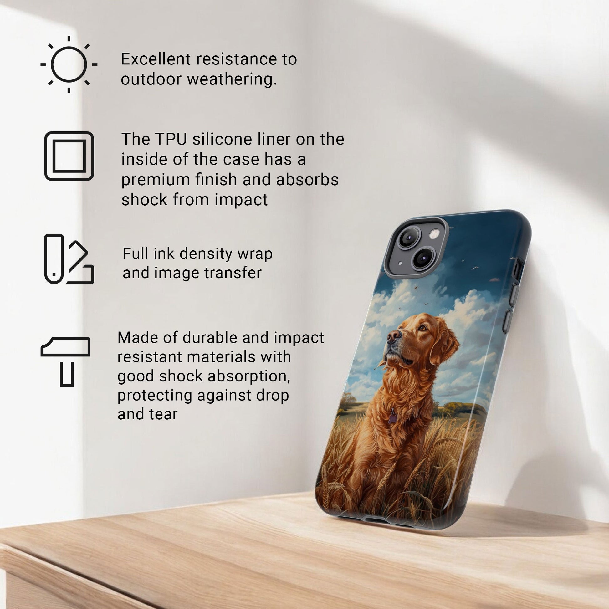 Golden Retriever Phone Case - Golden Retriever Gifts - Tough Case for iPhone