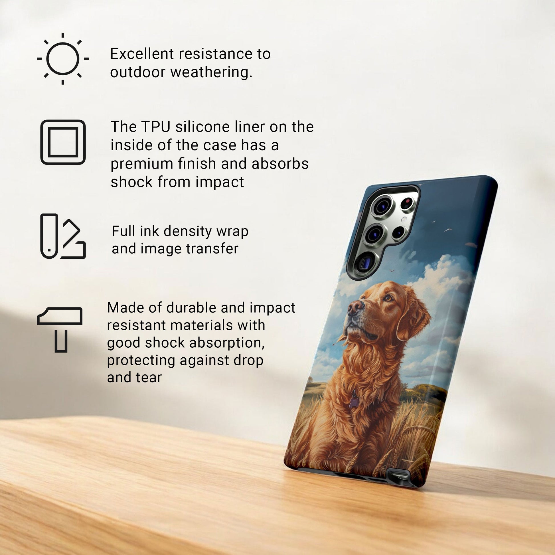 Golden Retriever Phone Case - Golden Retriever Gifts - Tough Case for Samsung Galaxy