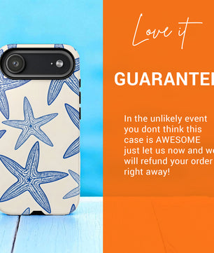 Starfish Phone Case  Ocean Themed 2-in-1 Tough iPhone 17, 16 15 Case Beach Design