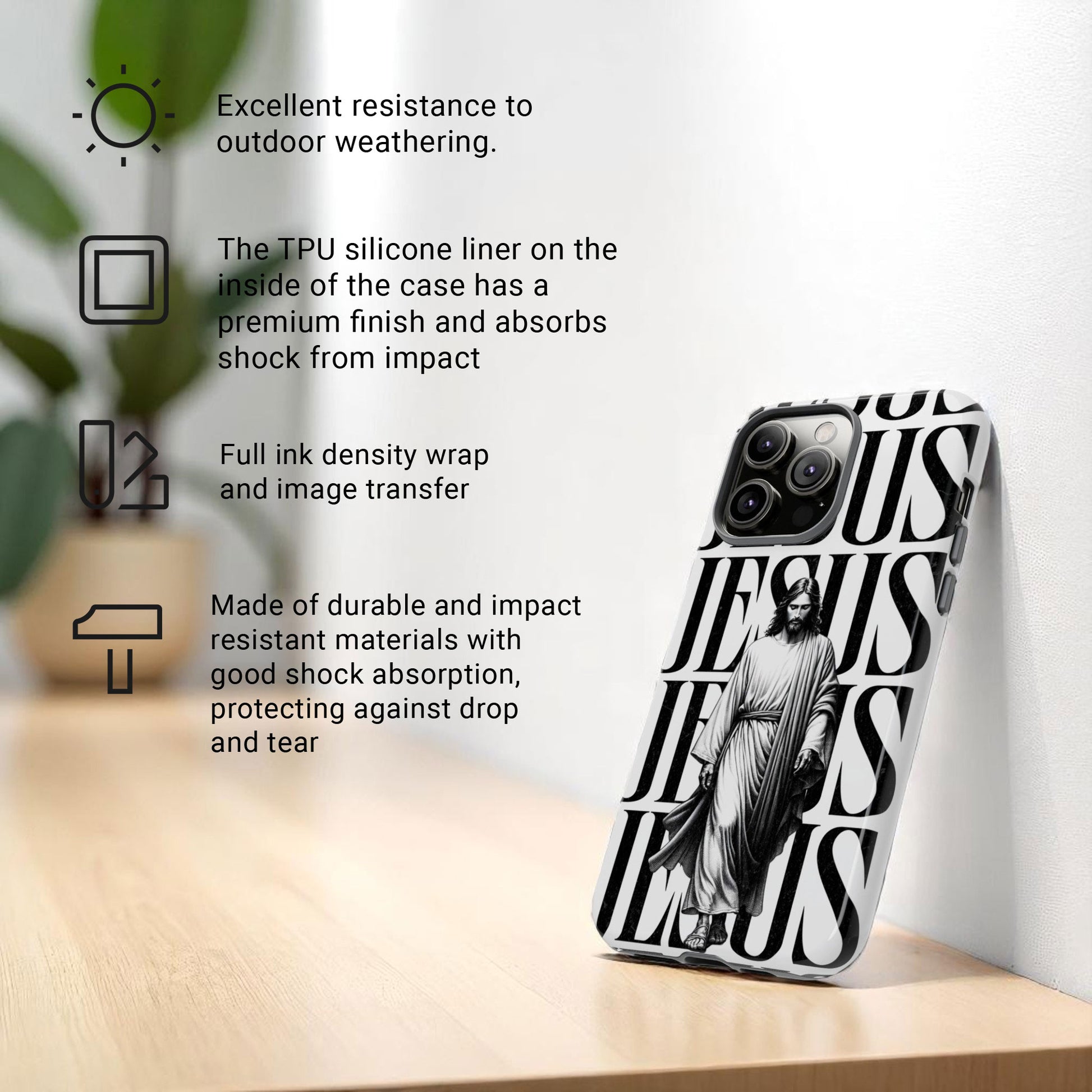 Jesus Phone Case - Inspirational Christian Spiritual Gift - for iPhone