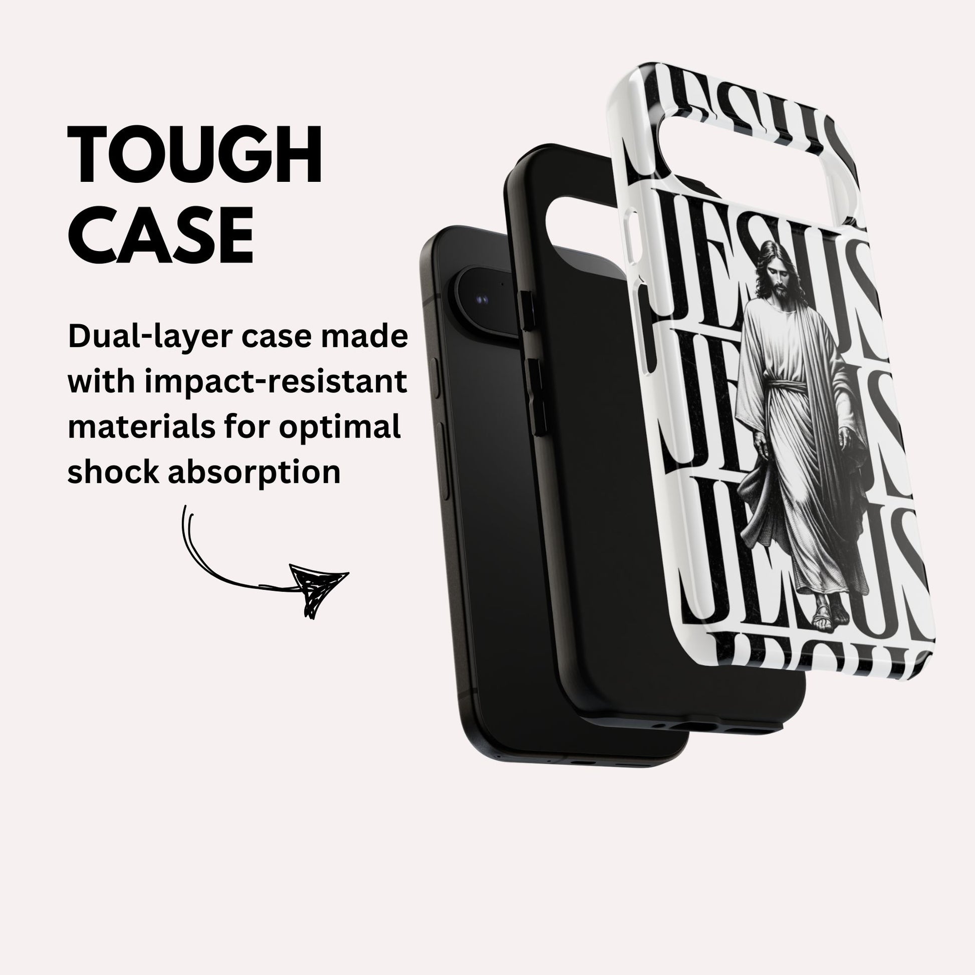 Jesus Phone Case - Inspirational Christian Spiritual Gift Tough Case for Google Pixel