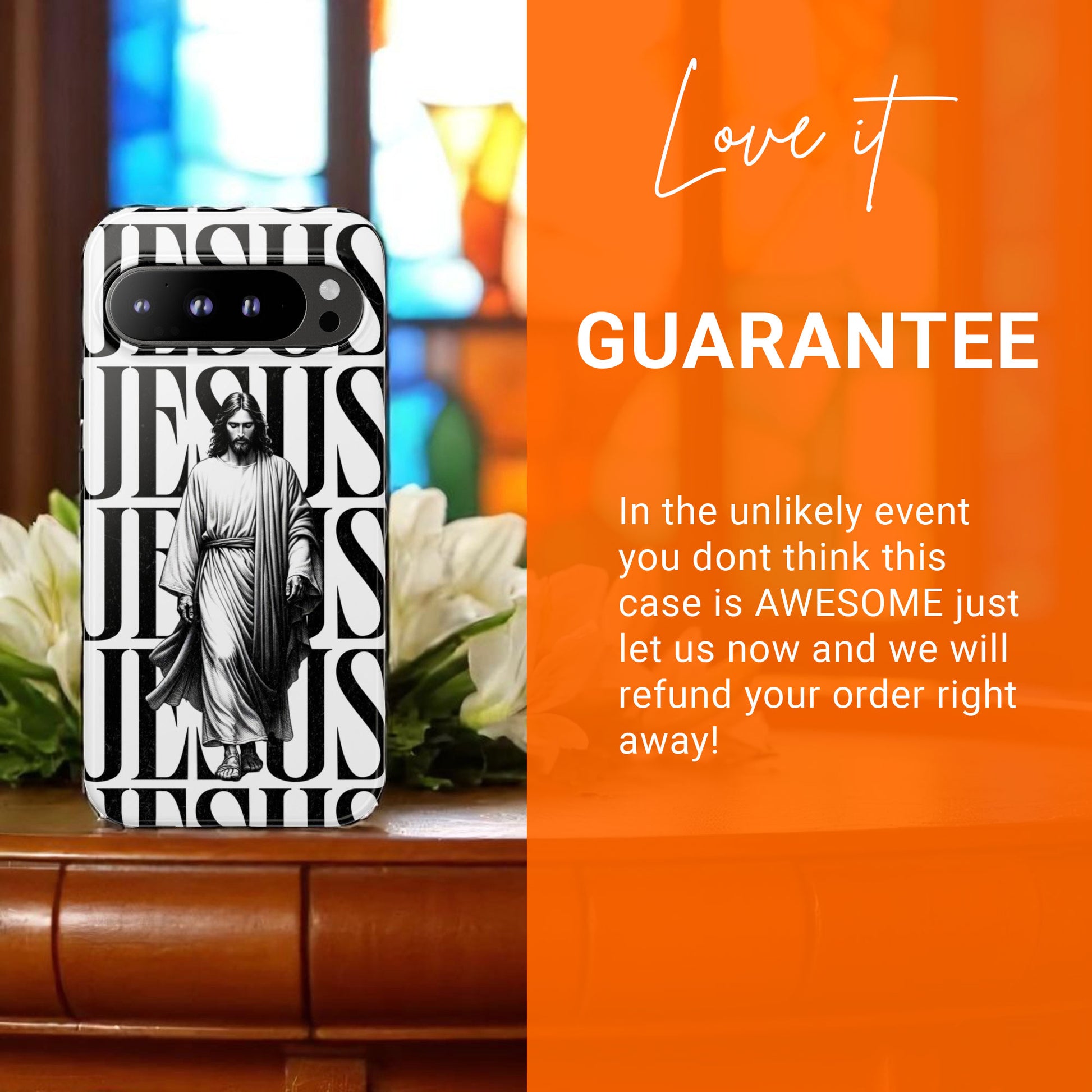Jesus Phone Case - Inspirational Christian Spiritual Gift Tough Case for Google Pixel