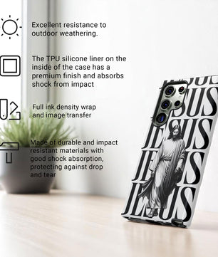 Jesus Phone Case - Inspirational Christian Spiritual Gift Tough Case for Samsung Galaxy