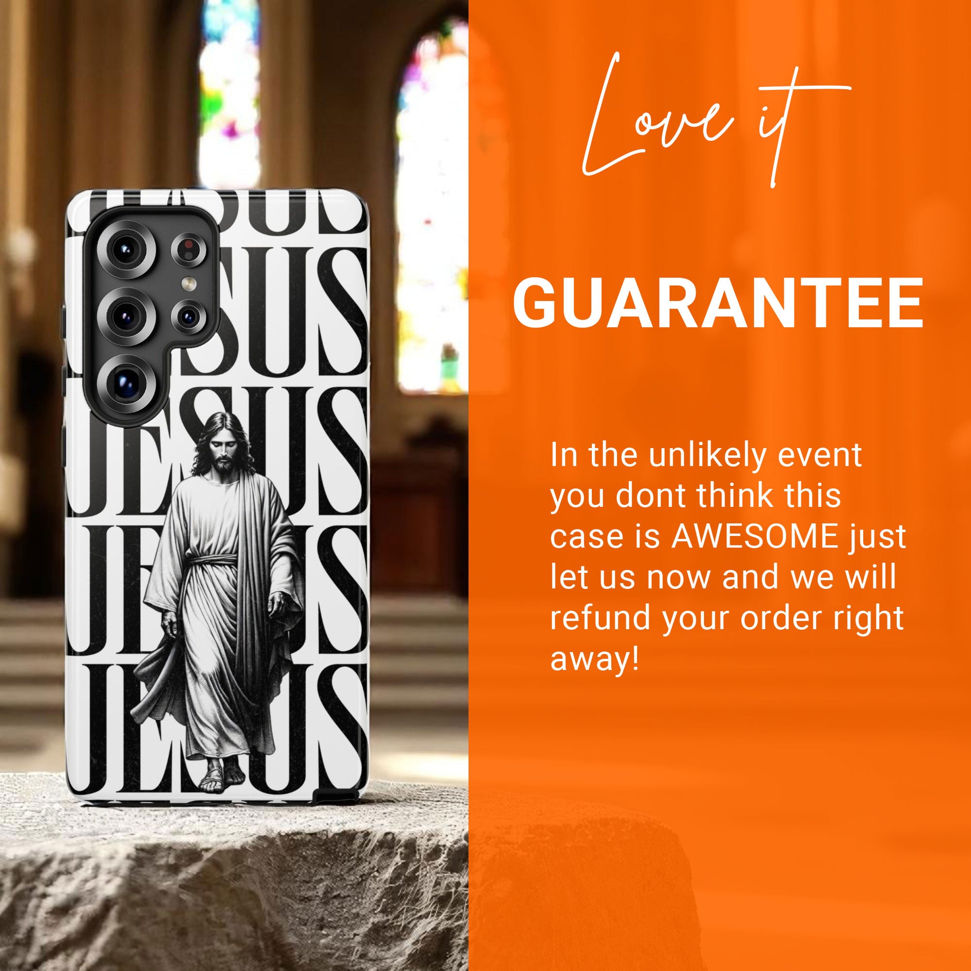 Jesus Phone Case - Inspirational Christian Spiritual Gift Tough Case for Samsung Galaxy