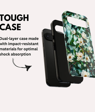 Magnolia Flower Phone Case - Floral Tough Phone Cover -  Tough Case for Google Pixel