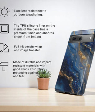Phone Case Natural Marble Effect Tough Case For Google Pixel