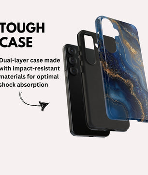 Phone Case Natural Marble Effect Tough Case for Samsung Galaxy