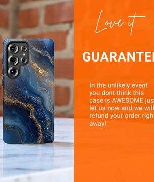 Phone Case Natural Marble Effect Tough Case for Samsung Galaxy