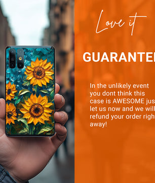 Sunflowers Phone Case Oil Painting Glass Floral Case Flower Lovers Gift Tough Case for iPhone