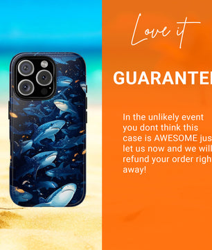 Shark iPhone Phone Case - Ocean Vibe, Marine Life - Tough Case for iPhone