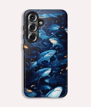 Shark Phone Case - Ocean Vibe, Marine Life - Tough Case for Samsung Galaxy