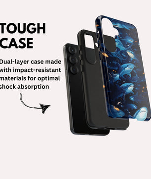 Shark Phone Case - Ocean Vibe, Marine Life - Tough Case for Samsung Galaxy