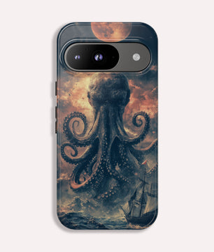 The Kraken - Moody Mythological Octopus Sea Design Tough Phone Case For Google Pixel 9 Pro XL, Pixel 8 Case Pixel 7 6 5