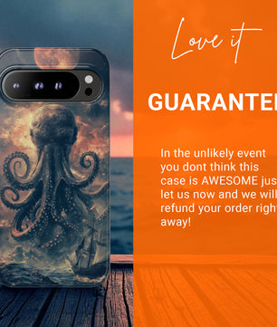The Kraken - Moody Mythological Octopus Sea Design Tough Phone Case For Google Pixel 9 Pro XL, Pixel 8 Case Pixel 7 6 5